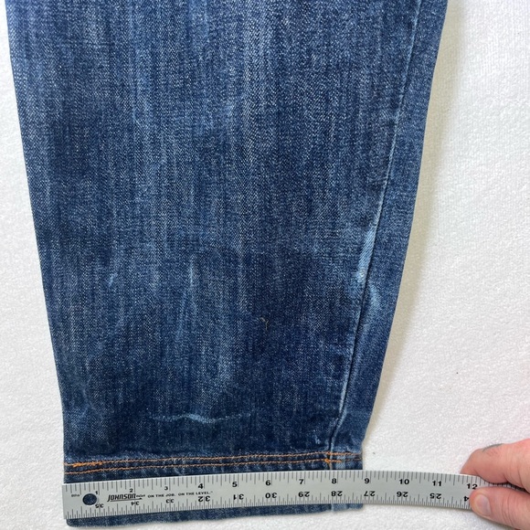 Fubu Platinum Fat Albert Y2K Baggy Leg Jeans Mens 32/34 Blue Denim 90s Vintage - Picture 7 of 11